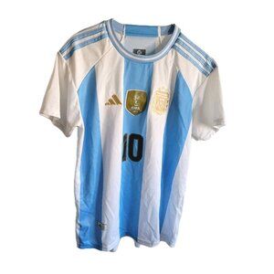 Argentina Home Soccer Futbol Jersey Messi Fifa 2022 Replica Mens M